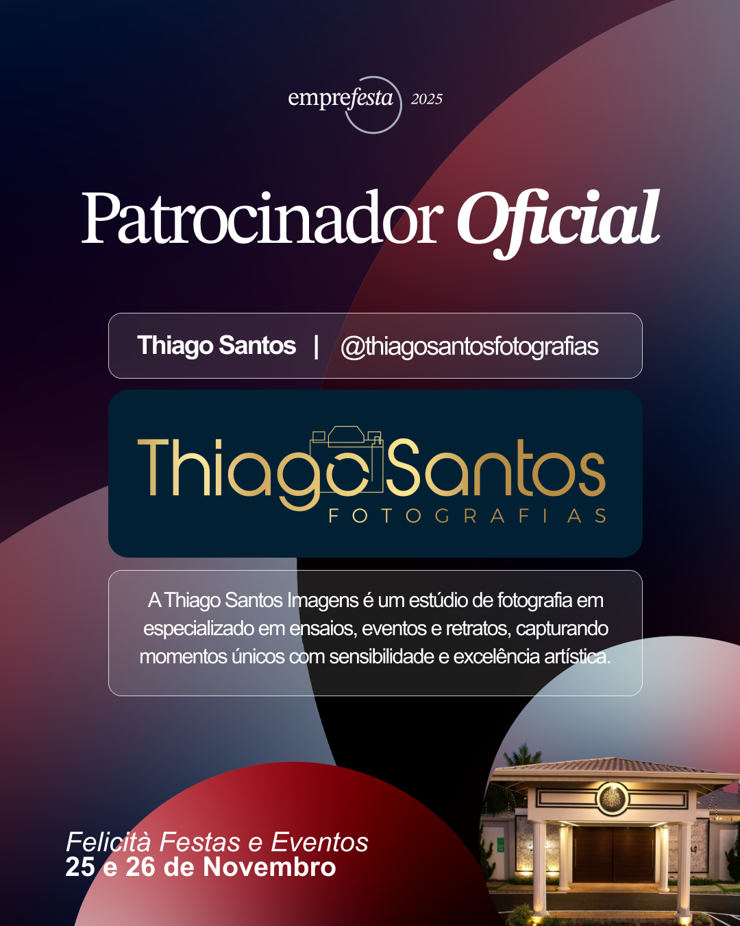 Patrocinador - @thiagosantosfotografias