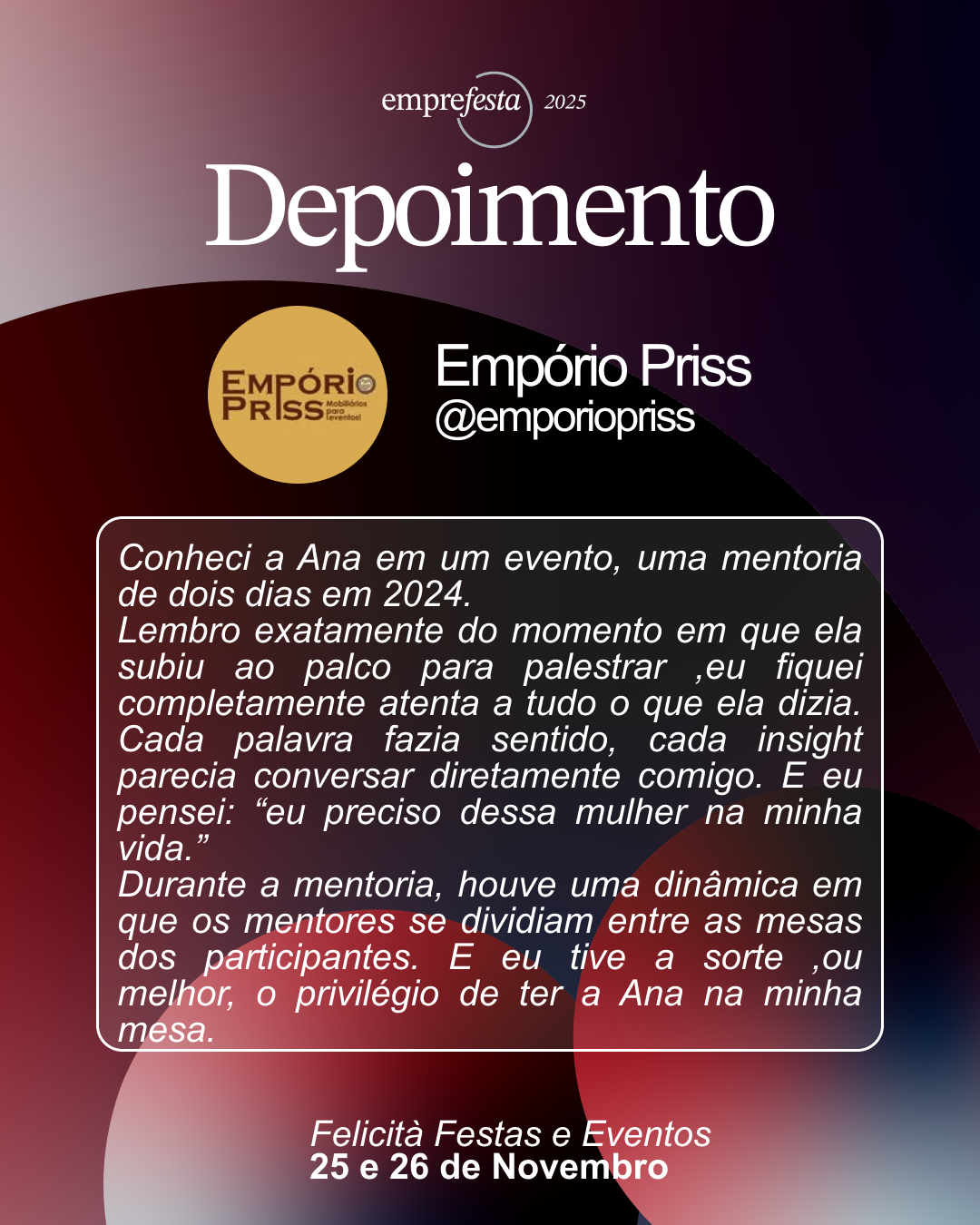 depoimento feed - emporiopriss parte 1