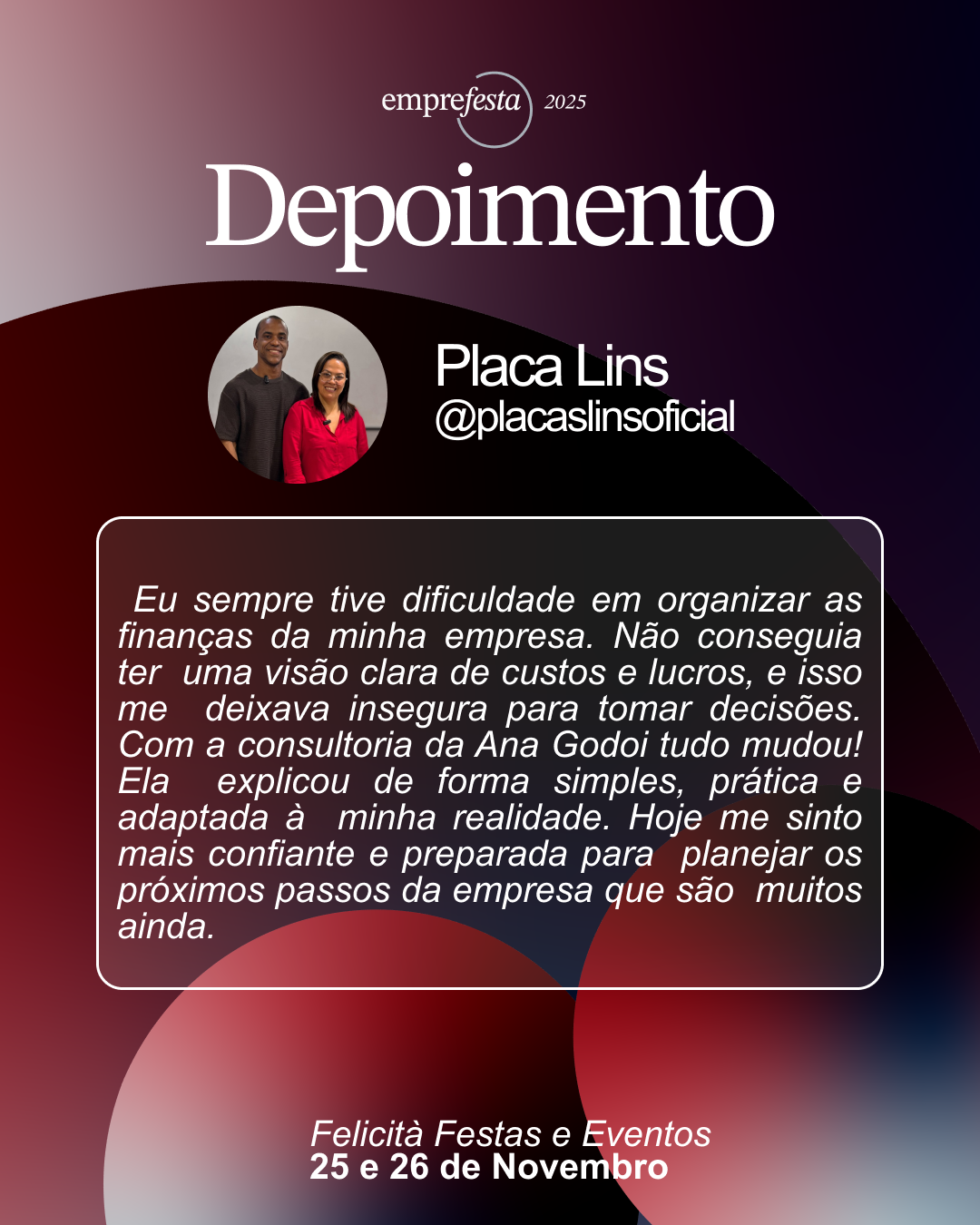 depoimento feed - placa lins